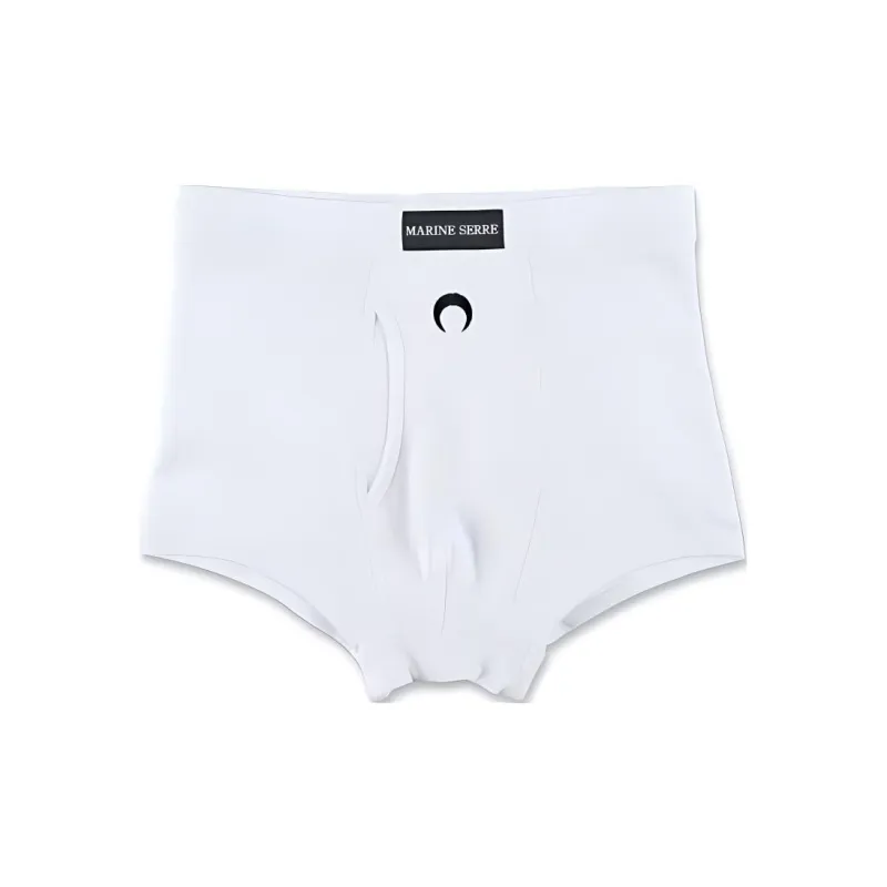 Marine Serre Logo embroidered Fine ribbed Boxers-0