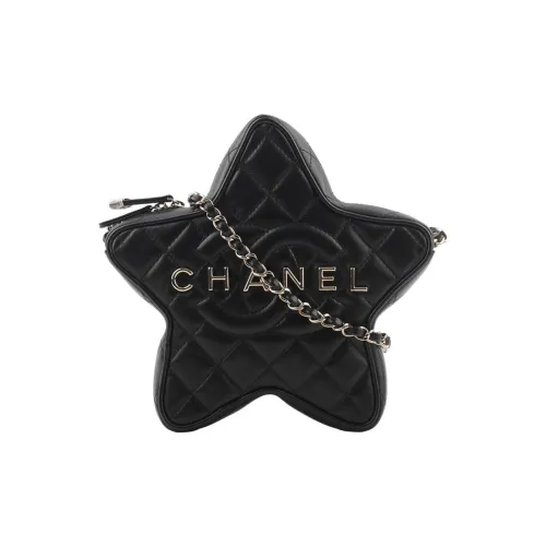 CHANEL Sheepskin Handheld Shoulder Bag Crossbody Bag Women's Black