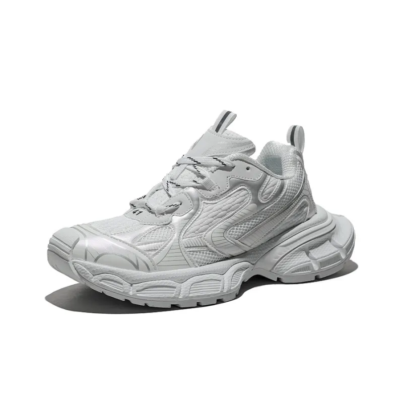 BOIGEMES Chunky Sneakers Unisex Low Top White/Black/Gray/White Blue/Champagne-1