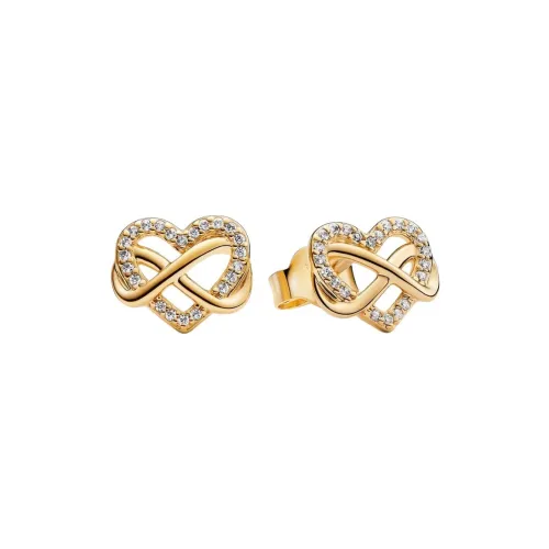 Pandora 14K Gold Plating Stud Earrings Women's Gold