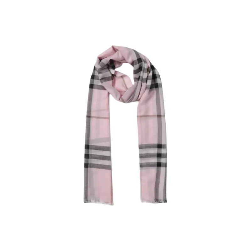 Burberry Checked Frayed Edge Scarf-0