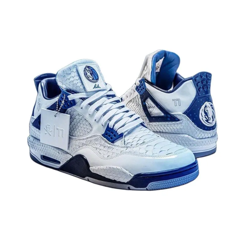 Jordan Air Jordan 4 Non-slip Wear-resistant Shock Absorption Low-Top Vintage Basketball Shoes Unisex White-2