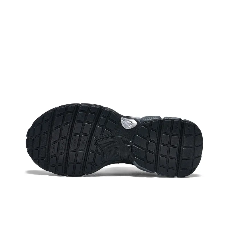 Kappa Anti Slip Wear Resistant Low Top Chunky Sneakers Unisex Black-5