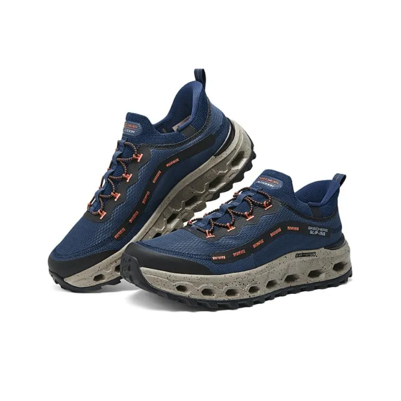 Skechers OUTDOOR Anti Slip Wear Resistant Low Top Outdoor Shoes Men's Blue Orange-2