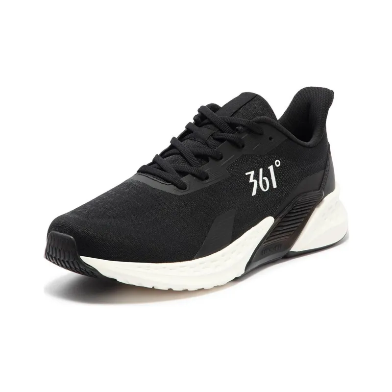361° Cushioning, Abrasion Resistant, Breathable, Lightweight Low Top Casual Running Shoes Men's Black White-2