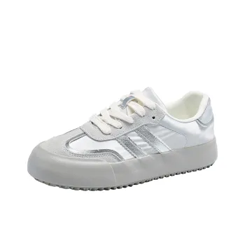VAEL Skateboard Shoes Women's Low Top Silver