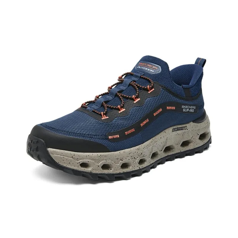 Skechers OUTDOOR Anti Slip Wear Resistant Low Top Outdoor Shoes Men's Blue Orange-1