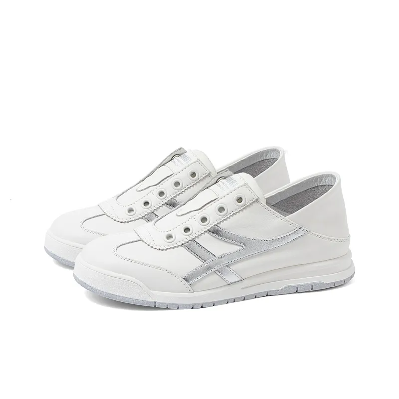 COMELY Casual Shoes Women's Low Top Ecru/Blue/Silver-2