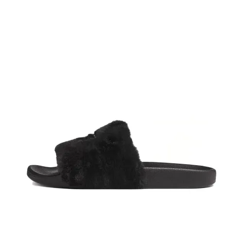 VERSACE JEANS Rubber Sole Slide Slippers Women's Black