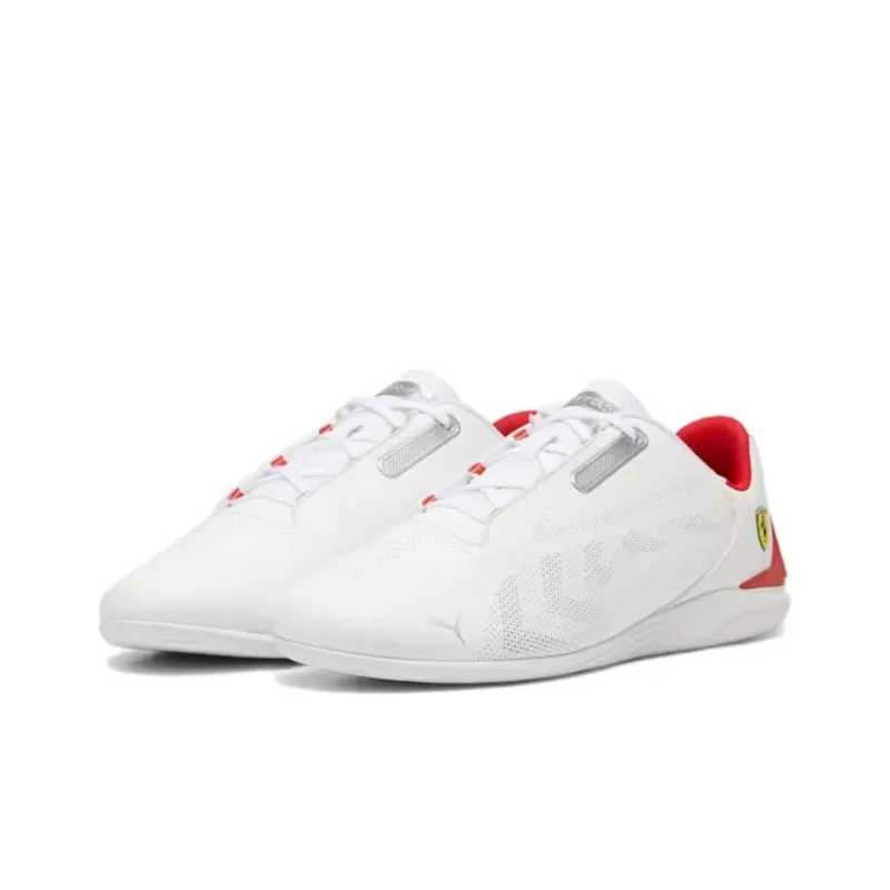 PUMA Scuderia Ferrari Slip Resistant Breathable Low Top Casual Running Shoes Unisex White Red-2
