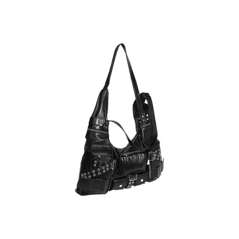 TTaG．baG PU Shoulder Bag Women's Black-1
