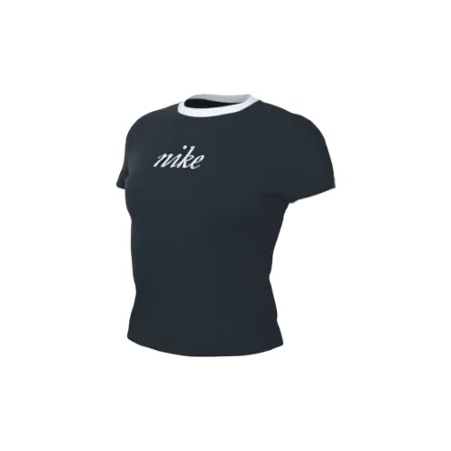 Nike T-Shirts Women's Military Weapon Dark Marine Blue/White