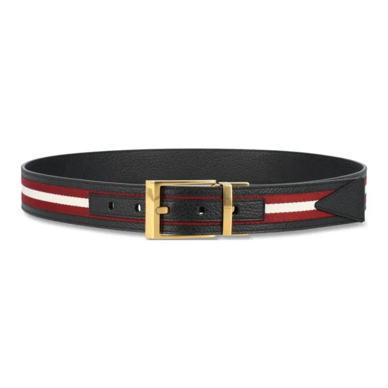 BALLY Stripe Detailed Buckle Belt-1