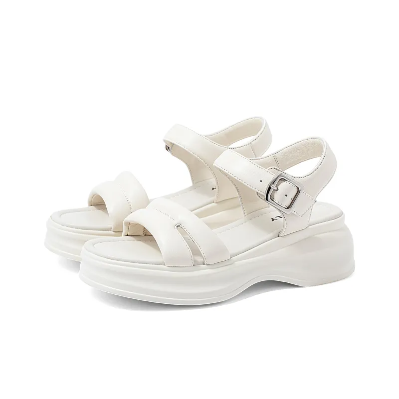 COMELY Beach Sandals Women's Ecru/Black-1
