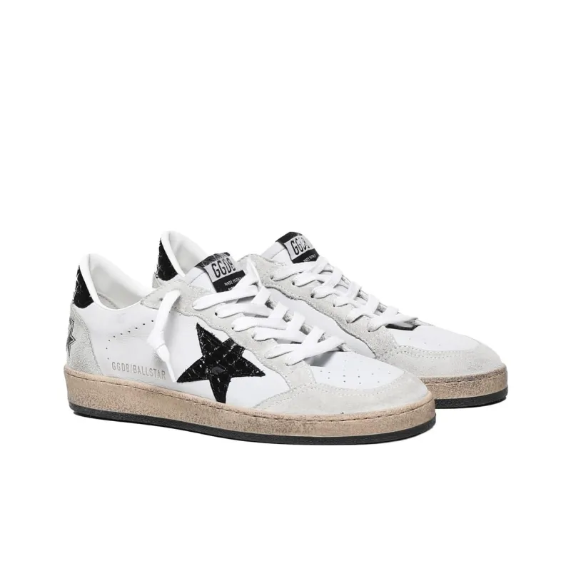 Golden Goose Ball Star Low Top Skateboard Shoes Men's Black White-2