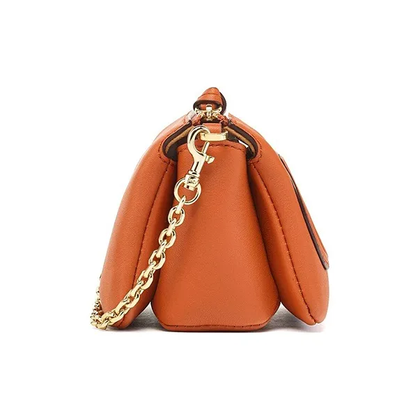 MCM Mode Travia Calfskin Leather Clutch Mini Women's Brown-1