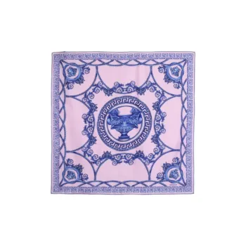 VERSACE Mulberry Silk Silk Scarves Women's Light Purple