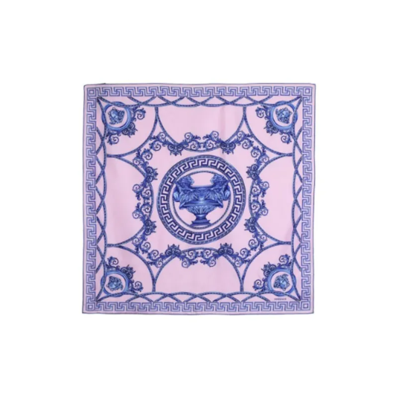VERSACE Mulberry Silk Silk Scarves Women's Light Purple-0