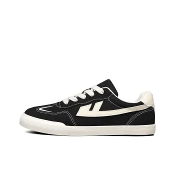 Warrior Wear-resistant Lightweight Breathable And Non-slip. Low-Top Canvas Shoes Unisex Black Beige