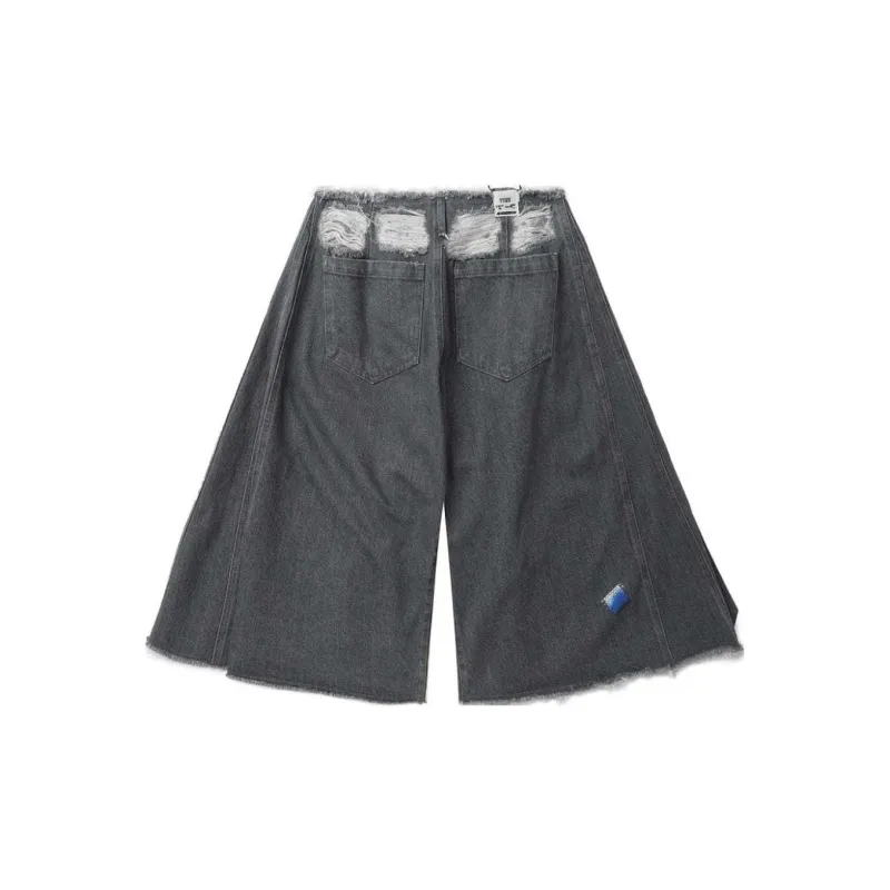 ADER ERROR Denim Shorts Women's Dusty Gray-1