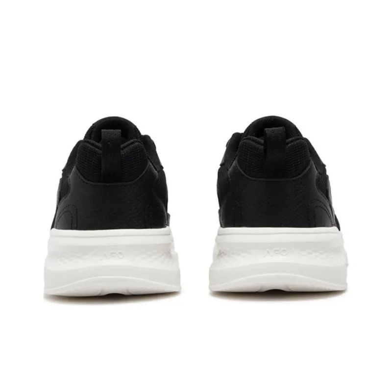 361° Cushioning Lightweight Low Top Casual Running Shoes Women's Black White-3