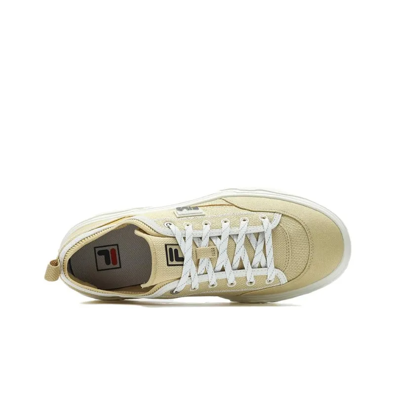 FILA ROCK Anti Slip Wear Resistant Low Top Canvas Shoes Men's Yellow-1