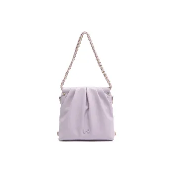 MICOCAH PU Tote Backpack Shoulder Bag Crossbody Bag Regular Women's Milk Taro Purple/Goose Feather White/Obsidian