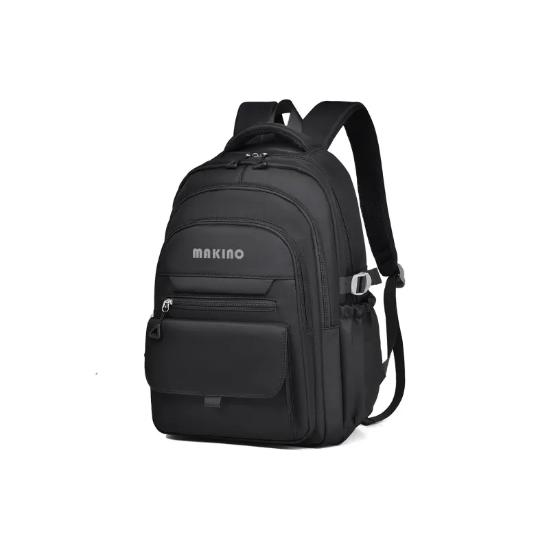 MAKINO Fabric Backpack Medium Size Unisex Black/Gray/Beige/Khaki-2