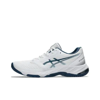 Asics Netburner Ballistic FF 3 Anti Slip Wear Resistant Low Top Training Shoes Men's White Blue