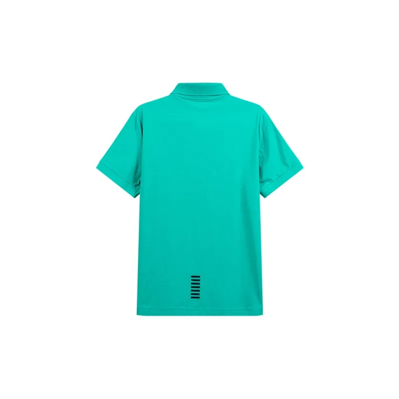 EMPORIO ARMANI EA7 SS24 Polo Shirt Men's Turquoise Color-1
