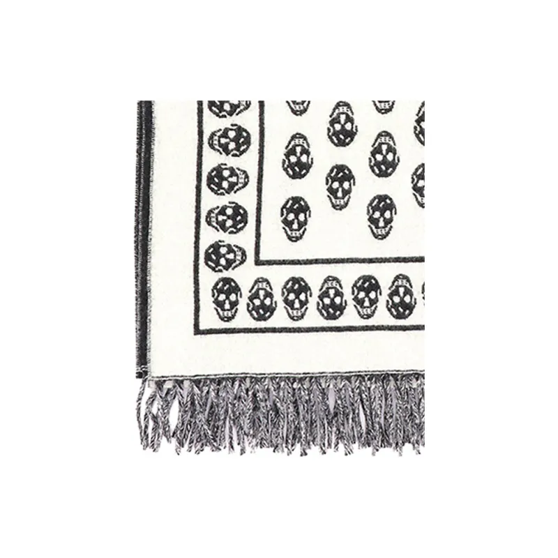 Alexander McQueen Wool Knit Scarves Women's Black-1