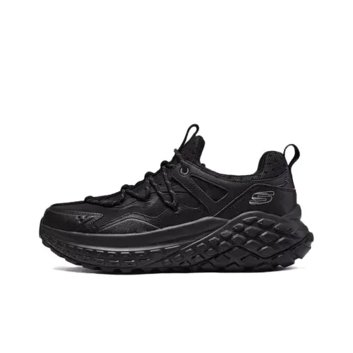 Skechers Sport Cushioning Anti Slip And Wear Resistant Breathable Support Low Top Casual Running Shoes Men's Black