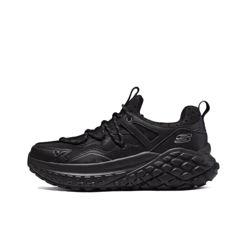 Skechers Sport Cushioning Anti Slip And Wear Resistant Breathable Support Low Top Casual Running Shoes Men's Black-0