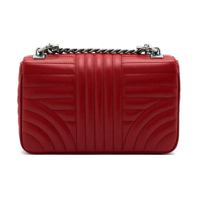 PRADA Diagramme Leather Crossbody Bag Shoulder Bag Women's Deep Red-2