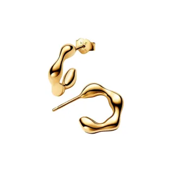 Pandora Gold Plated Copper Silver Alloy Earrings Women's Gold