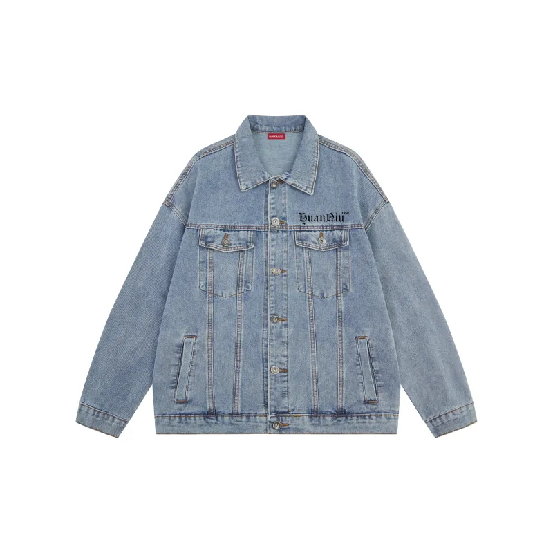 HUANQIU Denim Jackets Unisex-5