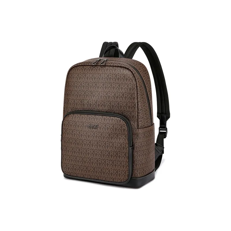 FAIRWHALE PVC Backpack Regular Unisex Graphite Gray/Dull Yellow Brown/Dusty Blue-9