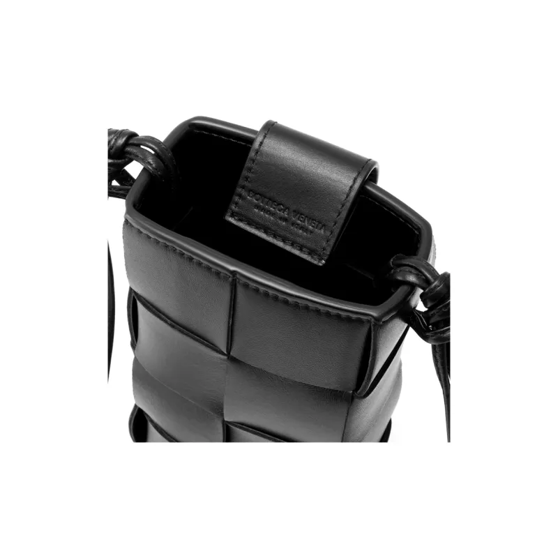 Bottega Veneta Mini Cassette Crossbody Black-7