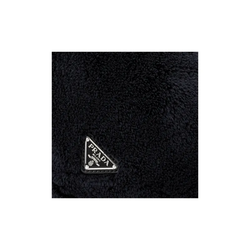 PRADA Fabric Triangle Bag Handbag Women's Black-7