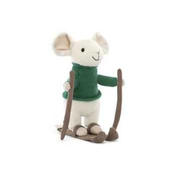 JELLYCAT Merry Mouse Skiing Stuffed Animal