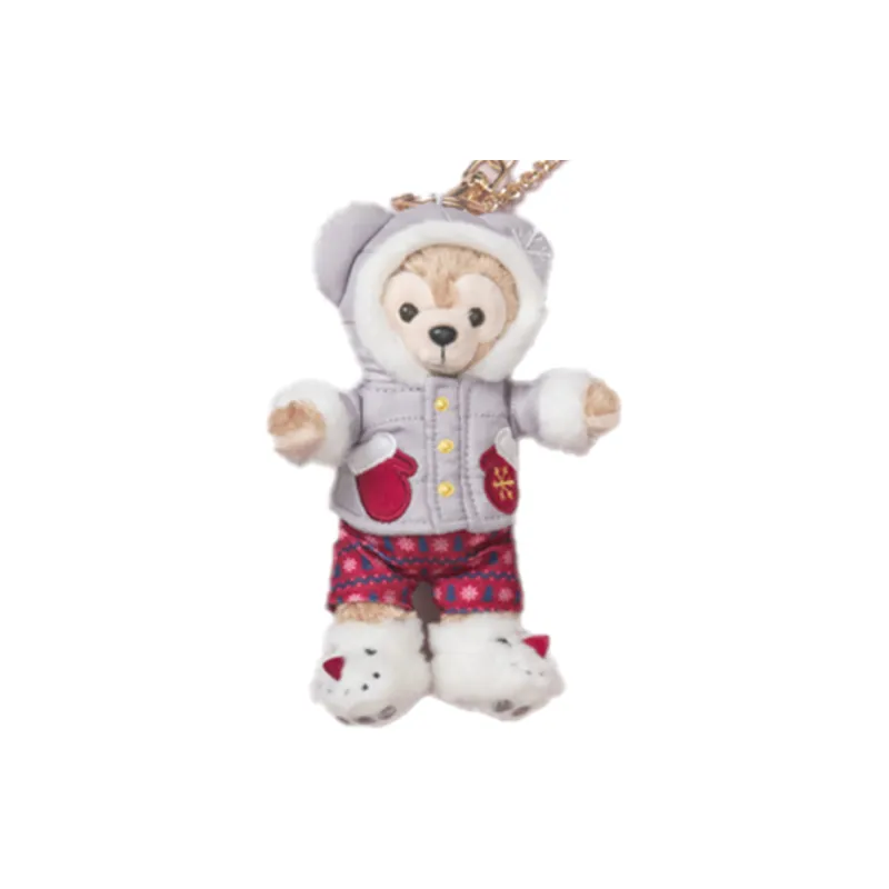Disney 2021 Christmas Duffy Keychain Dolls Plush Doll Small Size Tall Shanghai Disney-3