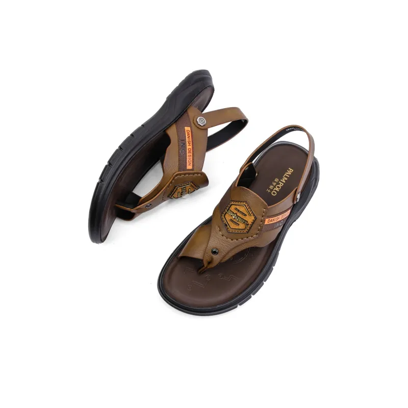 Paladin Slip Resistant Flip Flops Men's Khaki-1