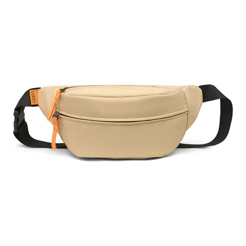 BALANG Nylon Fabric Fanny Pack Regular Unisex Black/White/Khaki/Blue/Saffron-9