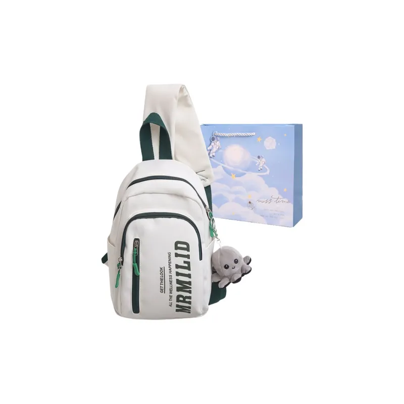 Duoluplo Doron Paul Nylon Backpack Regular Unisex Black/White, Red/White, Blue/White, Green/White-11