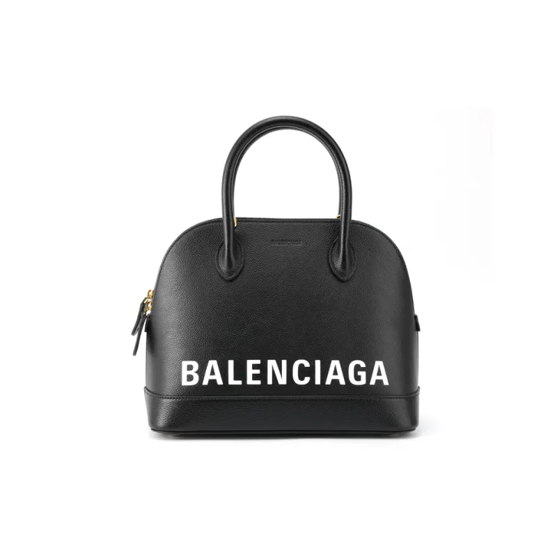 Balenciaga Cow Leather Dome Bag One Shoulder Handbag Women's Black-1