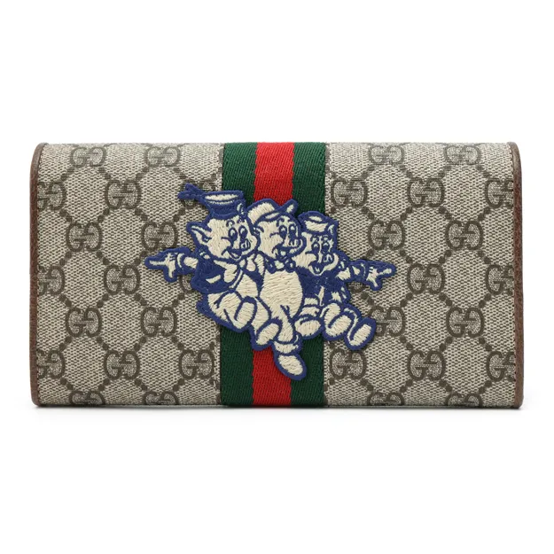 GUCCI Ophidia Canvas With Leather Canvas Bag Wallet Regular Unisex Beige Brown-3
