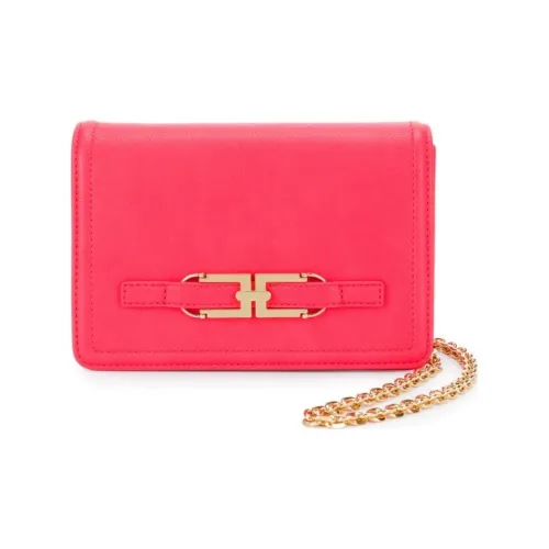 Elisabetta Franchi Faux Drum Skin Crossbody Bag Shoulder Bag Women's Radish Red