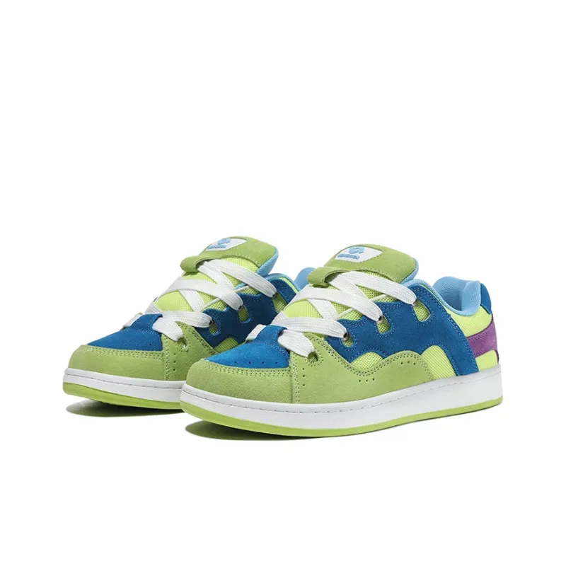 HOMDOON Anti Slip Wear Resistant Low Top Skateboard Shoes Unisex Multicolor-2
