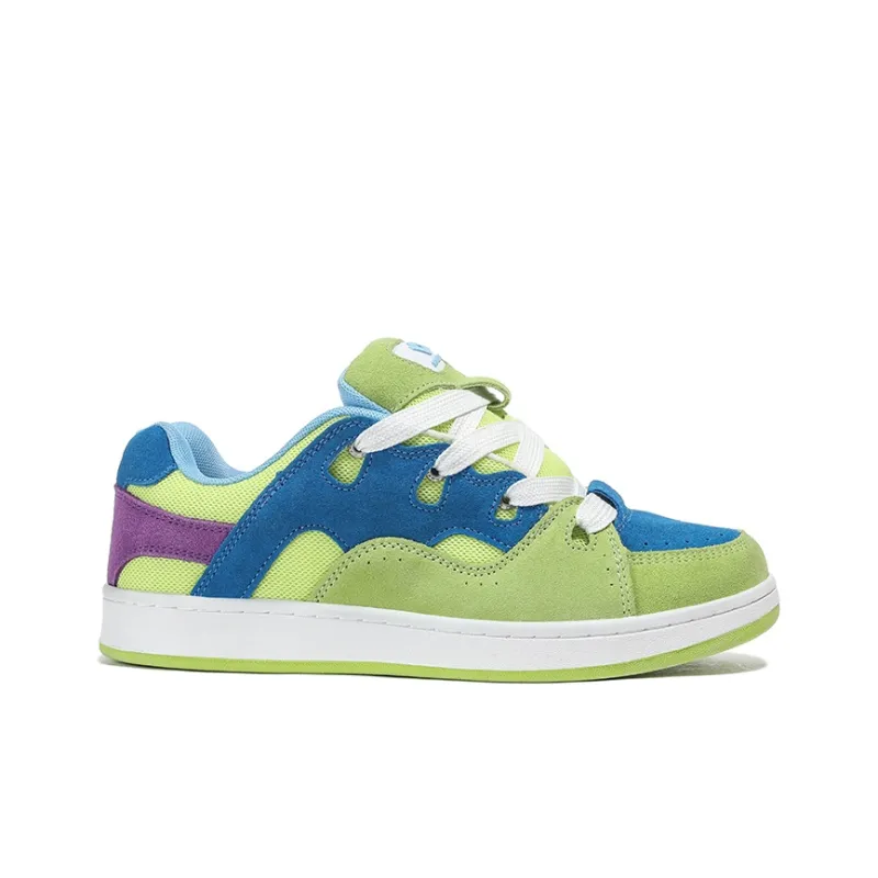 HOMDOON Anti Slip Wear Resistant Low Top Skateboard Shoes Unisex Multicolor-1