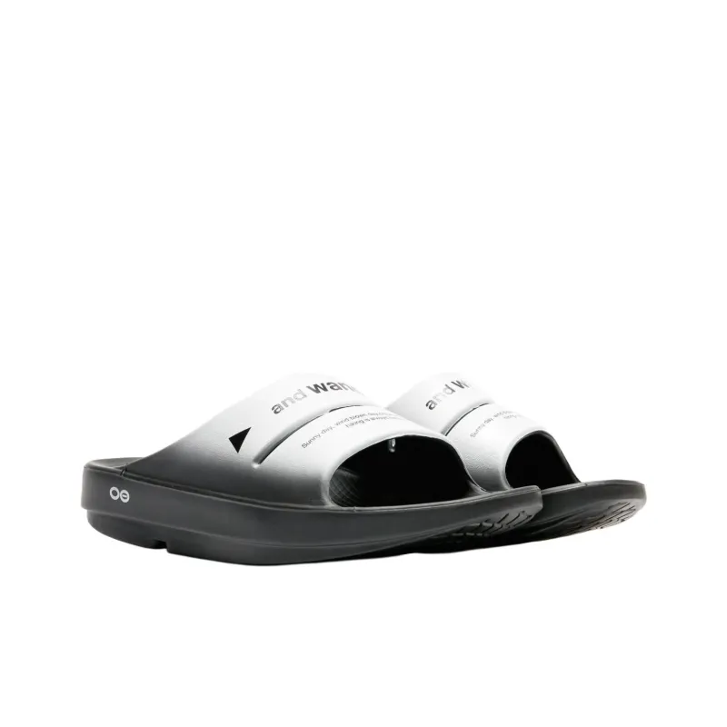OOFOS x And Wander Slide Slippers Men's Black-3